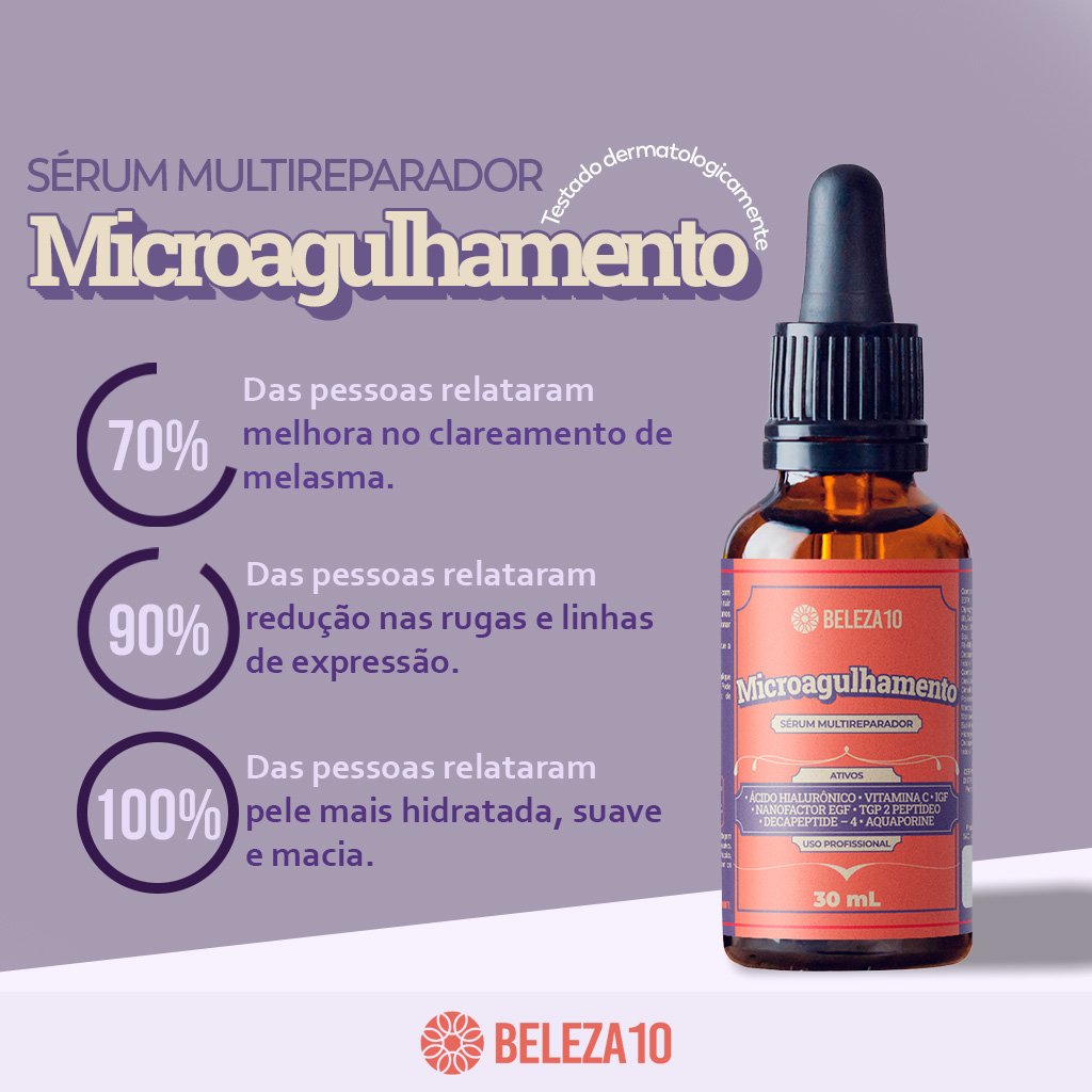 Serum para Microagulhamento Profissional 30ml Beleza10