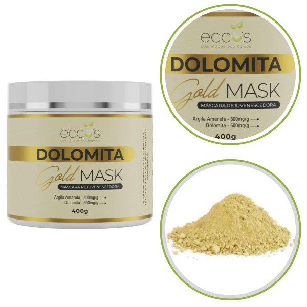 Máscara Dolomita Gold Mask 400g Eccos Cosméticos
