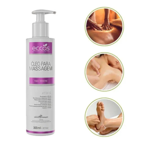 Óleo Vegetal Para Massagem Relaxante Corporal 300ml Eccos