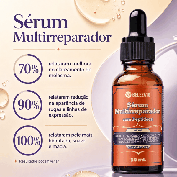 Kit Skincare Beleza10 Sérum com Peptídeos 30ml + Sabonete Facial 250ml