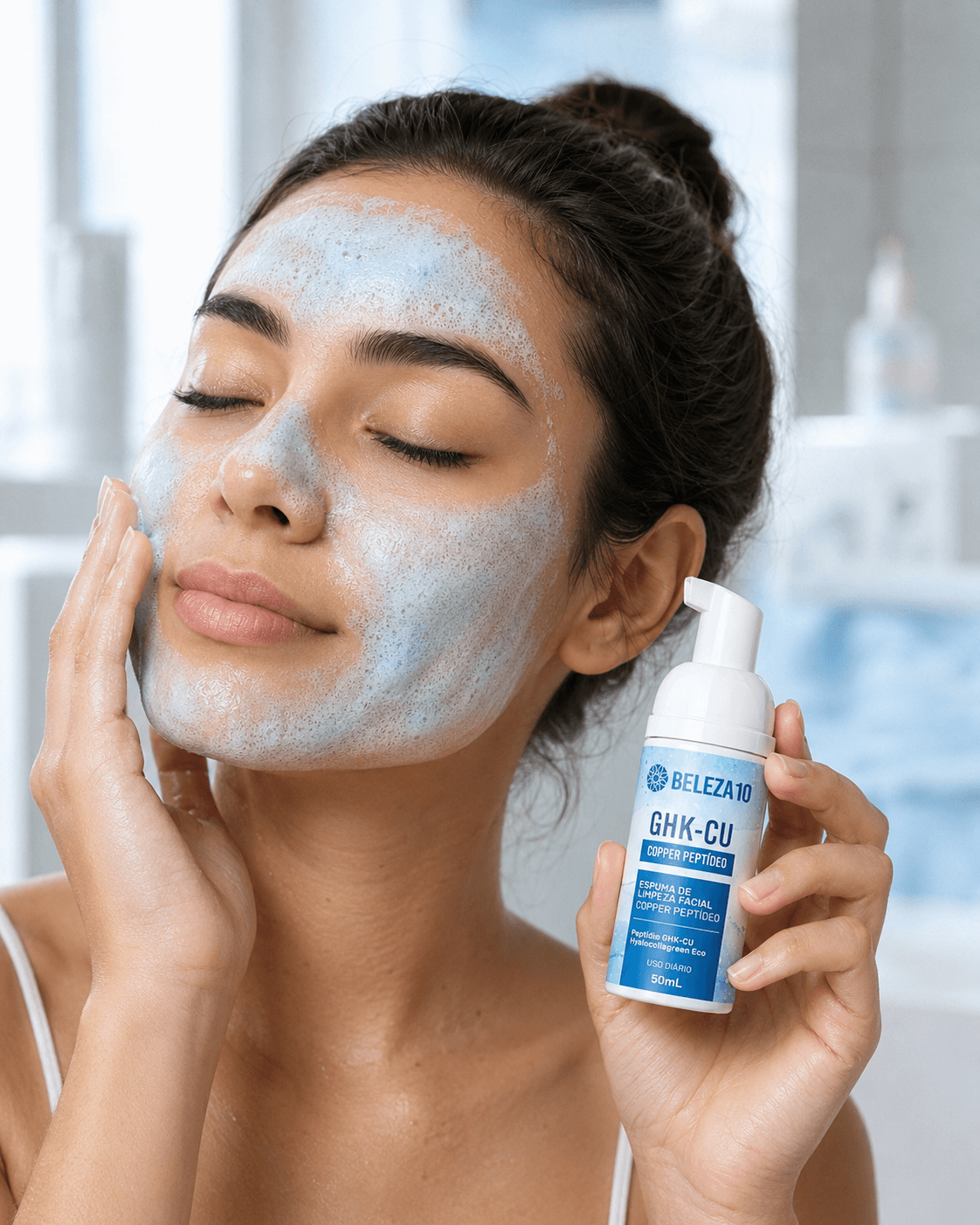 Espuma de Limpeza Facial GHK-Cu 50ml Beleza10 em est&uacute;dio
