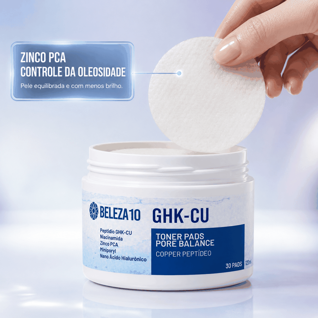 Benefícios dos Toner Pads GHK-Cu Pore Balance Beleza10