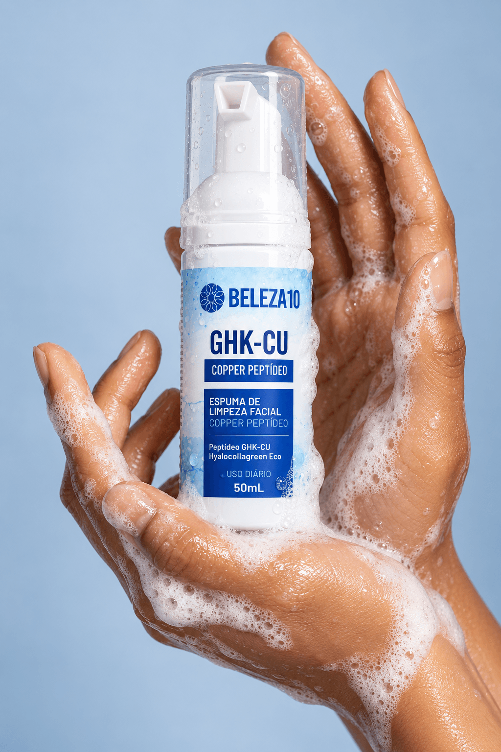 Rotina facial GHK-Cu Beleza10 em três passos