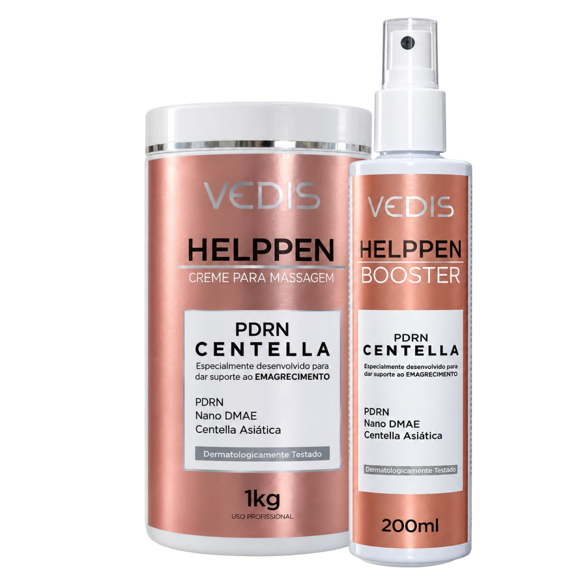 Kit Helppen Vedis com Fluido Booster 200ml e Creme para Massagem